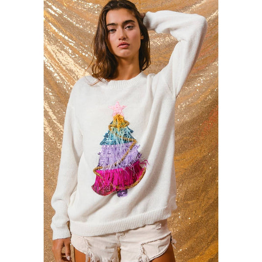 CHRISTMAS TREE SWEATER TOP