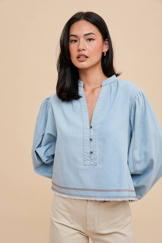 Daphne Denim Blouse